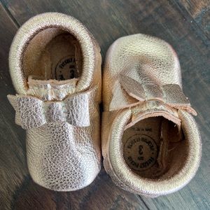 Freshly picked - rose gold moccasins - size 3